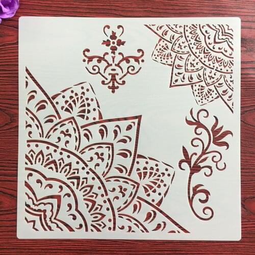 9 Style 30*30cm Mandala Geometry DIY Layering Stencils Wall Painting Scrapbook Coloring Embossing Album Decorative Template