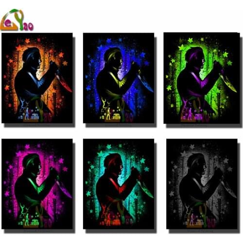 Halloween Killer Diamond Painting 5D Horror Characters Rhinestones Art Diamond Embroidery Cross Stitch Handwork Hobby Home Decor