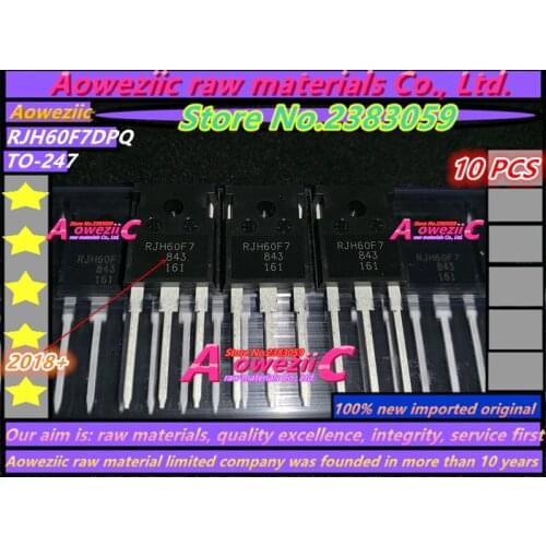 Aoweziic 2018+ 100% new imported original RJH60F7 RJH60F7DPQ TO-247 for electric welding machine or ultrasonic IGBT tube90A 600V
