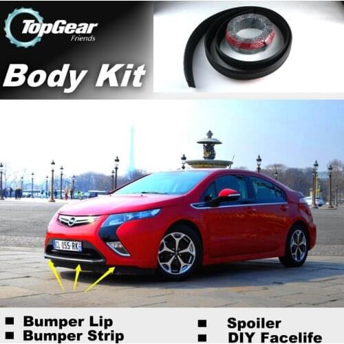 Bumper Lip Lips For Opel Ampera Volt 2011~2019 / Top Gear Shop Spoiler For Car Tuning / TOPGEAR Recommend Body Kit + Strip