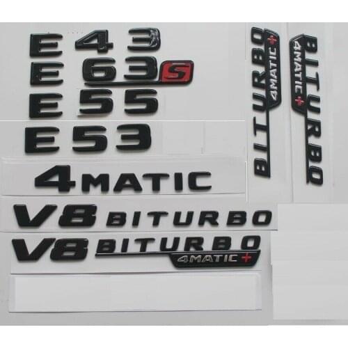 Gloss Black Emblems forW212 W213 E43 E53 E63 E63s A M G 4MATIC V8