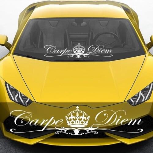 CS40041# Die-cut Vinyl Decal Carpe Diem Car Sticker Waterproof Auto Decors on Car Body Bumper Rear Window