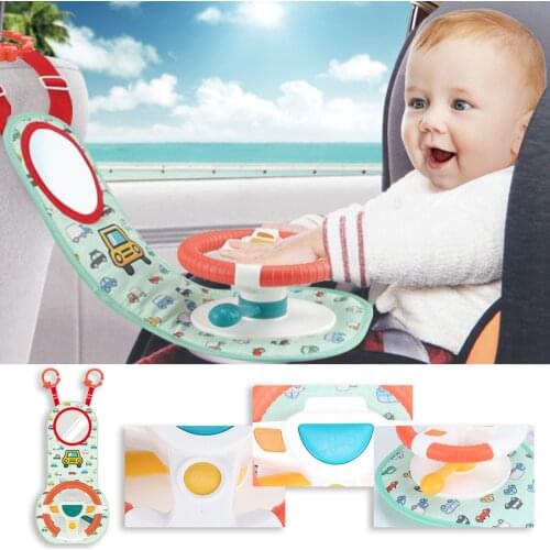Baby Toys,Geared to Steer Interactive Driving Wheel Portable Pretend Play Toy Steering Wheel for Kids Learning Educational Toys