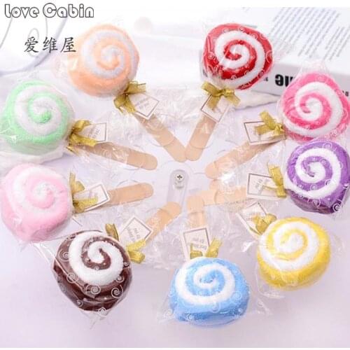 Baby shower guests present Lollipop Towel Birthday Party Festive Favor Present Gift wedding Supplies 30pcs