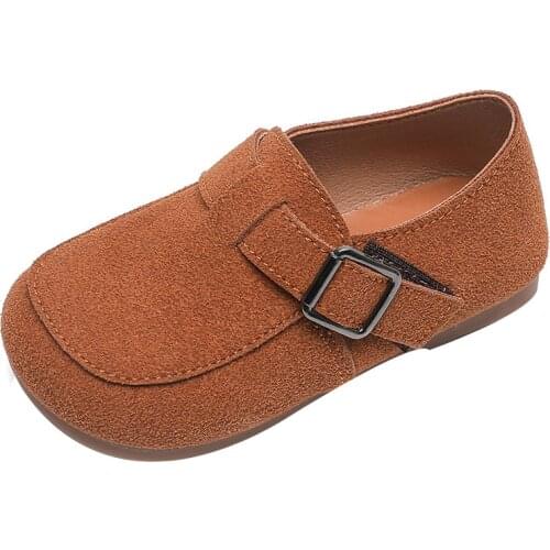 CUZULLAA Spring Baby Children Boys Classic Suede Flat Shoes For Kids Girls Elegant Princess Casual Shoes Size 21-30