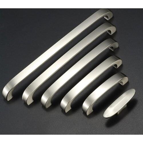 Kitchen Cabinet Door Handle Modern Minimalist Wardrobe Door Handle Shoe Cabinet Drawer Handle Stainless Steel Wire Drawing