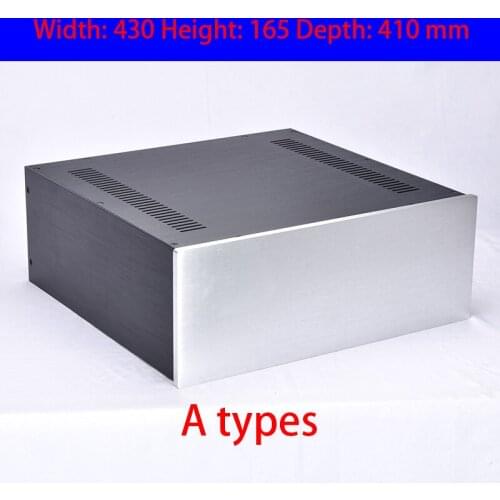 KYYSLB 221.5*150*311mm 4316 All Aluminum Merge Preamp Amplifier Chassis Box House DIY with Feet Power Block Amplifier Case Shell