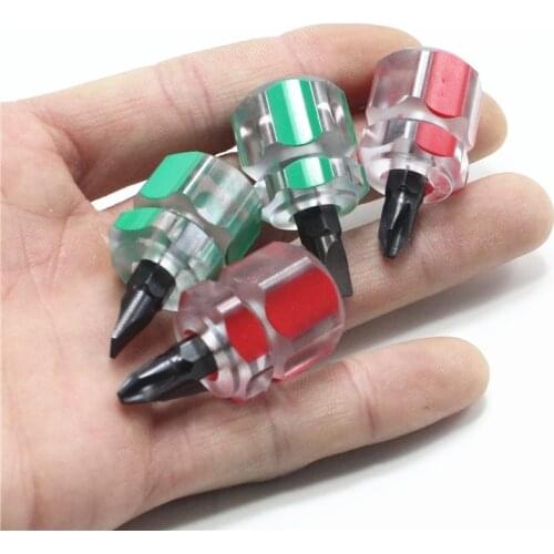 Mini Screwdriver Needle Plate Small Portable Radish Head Screw Driver Set Sewing Machine Tool Transparent Handle Repair Tools