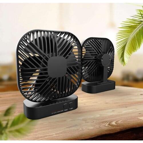 USB Desk Magnetic Fan 3-Speed Small Desktop Table Fans with Strong Wind Quiet Operation Portable Mini Fan for Office Bedroom