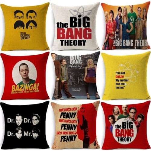 The Big Bang Theory Printed Cushion Cover Home Decorative Soft Pillow Case Cojines Decorativos Para Sofa Pillow Cover Almofada