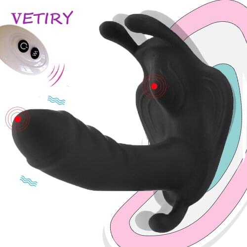 Wearable Dildo Vibrator Panties Vibrators Clit Vagina Stimulate Remote Control Sex Toys for Women G Spot Orgasm USB Charging