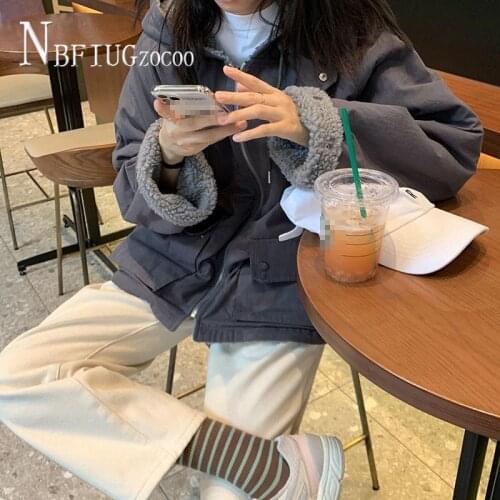 Faux Fur Lambswool Parka Coat Winter Warm Thicken Jacket Overcoat Outerwear Coats