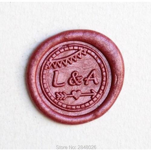 Custom wedding initials Wax Seal Stamp, Arrow Stamp Kit,wedding invitation seals,wedding gift,personalised wood wax stamp