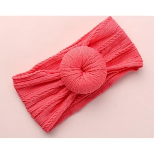 1pcs Newborn Baby Cable Knit Nylon Headbands,Braid Wide Bows Nylon Headwraps For Girls,Toddler Girls Knot Hairbands Kid Headwear