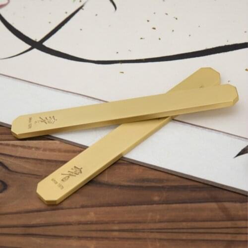 Simple Metal Paperweight Portable Beginner Paperweights Chinese Brush Calligraphy Paperweights Pure Copper Paper Pressing Prop