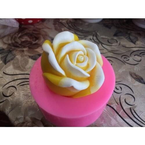 3D Rose Soap Silicone Mold Silica Gel Mould Silicon Candle Moulds Decorating Mould Wholesale AX020