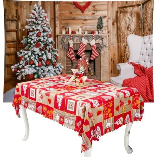 Amawill Christmas Decoration 150X180Cm Table Cloths Background Kit New Year Eve Xmas Dining Tablecloth Photo Props Tapestry