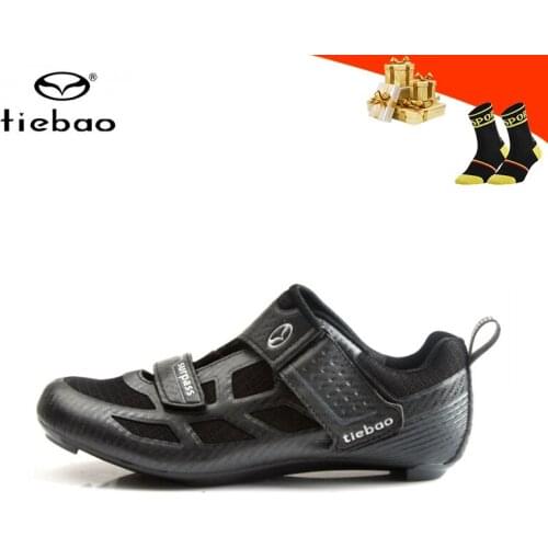 Tiebao Road cycling shoes men women ultra-light Triathlon cycling sneakers breathable self-locking sapatilha ciclismo bike shoes