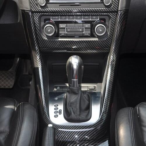 Carbon For VW Volkswagen Golf 6 MK6 For GTI 2008-2014 Car Front Dashboard Central Console Air Vent Panel Armrest Gear Cover Trim