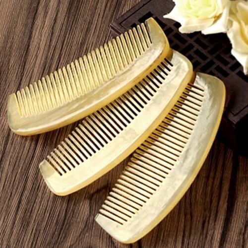 10cm OX Horn Comb Fine Hair Handmade Comb No Static Anti-Hair Lost Cool Blood