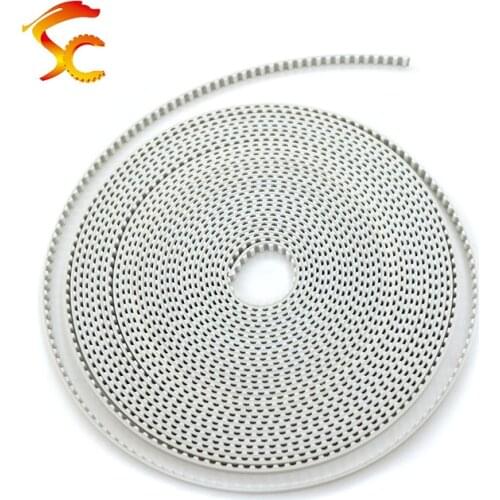 10meters/LOT T5 7mm White PU Open Ended Timing Belt Width 7mm T5 Polyurethane with steel core Belt fit for T5 Timing Pulley