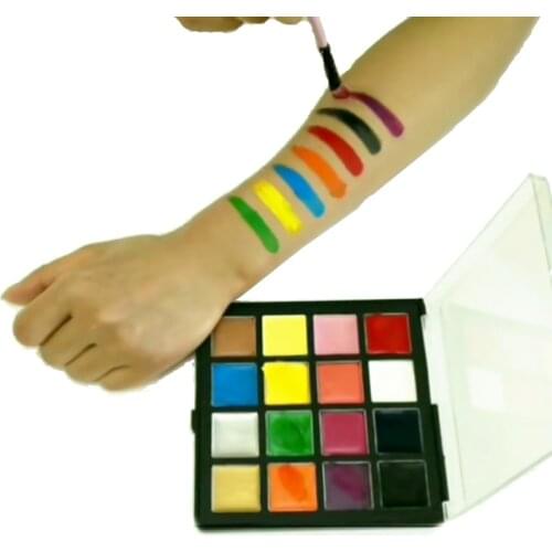 16 Colors Face Painting Kit Body Makeup Art Non Toxic Oil Paint For Christmas Halloween Fancy Carnival Party