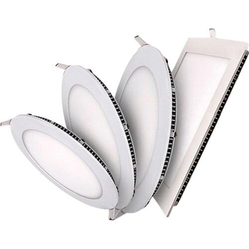 20pcs 12V/24V LED Panel light 3W/6W/9W/12W/15W/25W LED Panel Light Warm White/Cold White 2835 SMD LED Downlight Panel Lighting