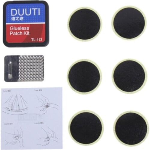 6Pcs New Glueless Chip Patches Bicycle Inner Tire Repair Kit Mountain Bike Tyre Tire Repair Tools Piece Thin Road Bike Accessory