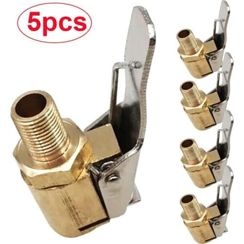 8mm Car Truck Wheel Tire Pump Valve Clip Air Chuck Inflator Pump Nozzle Valve Clips Clamp Thread Connector Adapter 1-5pcs