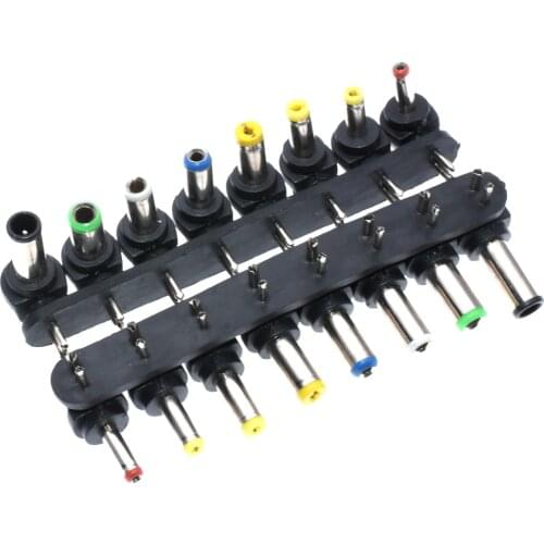 8Pcs Universal 2Pin Plug Charger Tip AC/DC Power Adapter For Laptop Notebook Computer