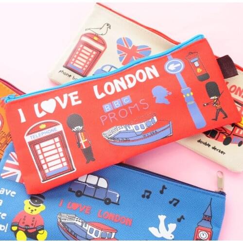 Kawaii Love Soldier Sheep Oxford Pencil Case Box File Case Storage Student Stationery School Office Supply Gift 1pcs