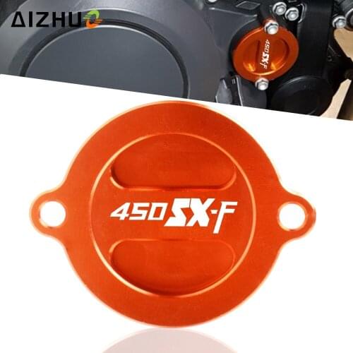 CNC Aluminum Motorcycle Engine Oil Filter Cap Oil Fuel Tank Cover For 450SXF 450 SX-F SXF 2013-2015 450SXF-ATV SXF ATV 2009