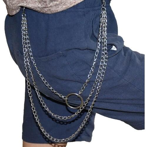 Long Metal Wallet Belt Key Chain Rock Punk Trousers Keychain Hipster Jean Keychains HipHop Key Chains Jewelry