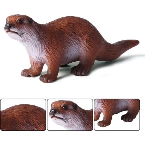 Action&Toys Figure Ocean Marine World Biological Animal PVC Otter Toy Collection Model Doll Figure For Kid Gift