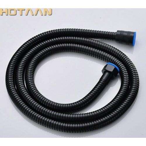 Black Color 1.5M Stainless Steel Flexible Shower Hose Pipe Double Lock with EPDM Inner Tubes Free Shipping,Wholesale YT-5111-F