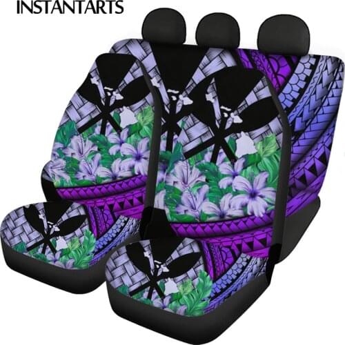 INSTANTARTS Kanaka Maoli Pattern Soft Car Protector Car Seat Cushion Heavy-Duty Front and Back Automobile Seats Protector Thick