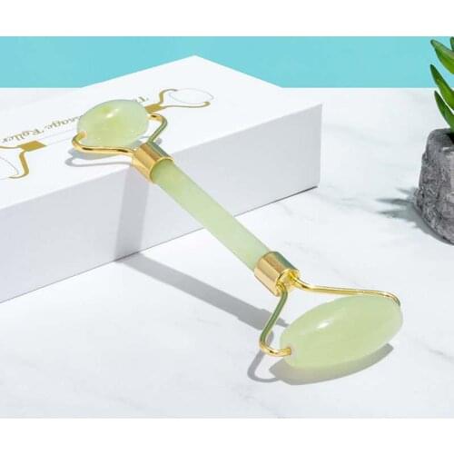 Xiuyan jade beauty container Jade massage stick massager jade roller face massage beauty care tools