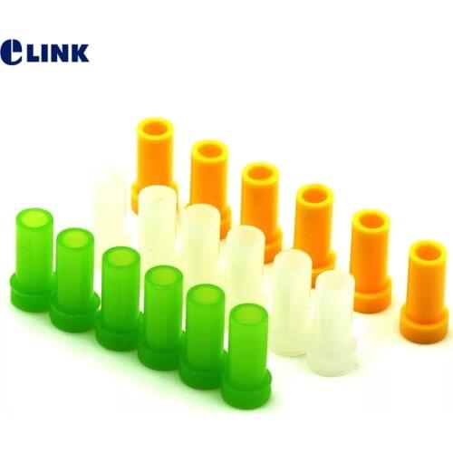 200pcs fiber optic SC dust cap for SC ST FC 2.5mm connector transparent green yellow SC dust cover protector free shipping ELINK