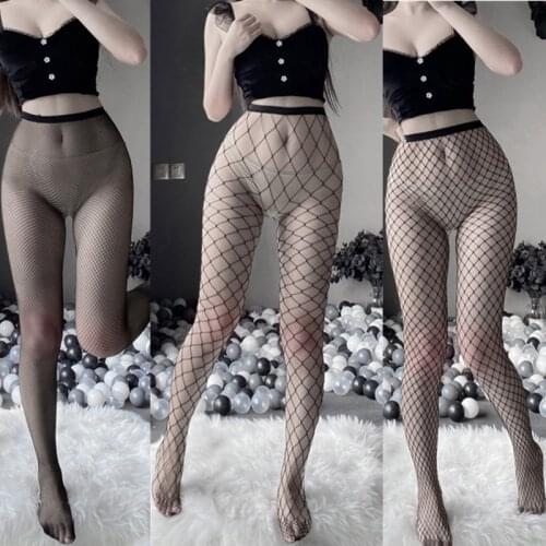 Hot Selling Womens Long Sexy Fishnet Stockings Fish Net Pantyhose Mesh Stockings Lingerie Skin Thigh High Womens stockings