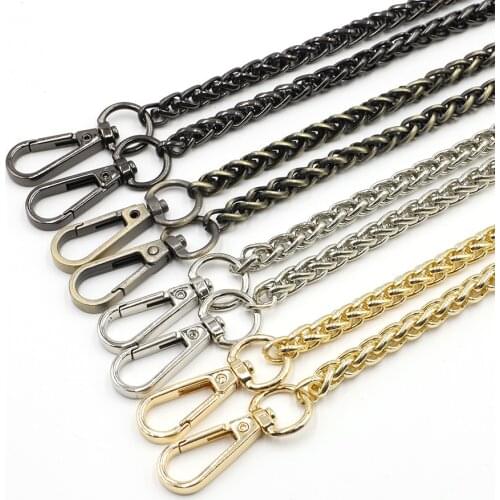 FASHIONS KZ 125CM Metal Bag Strap Luxury Fashion Metal Chain High Quality Non-Fading Chain Females Bag Replacement Accessories