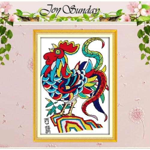The Crow of the Rooster Counted Cross Stitch 11CT Printed 14CT Cross Stitch Set animals Cross-stitch Kits Embroidery Needlework