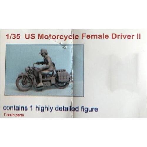New Unassembled 1/35 us female driver not include motorcycle Resin Kit DIY Toys Unpainted resin model
