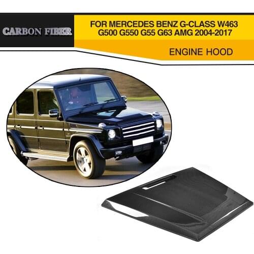 Carbon Fiber Front Engine Hood Cover for Mercedes Benz G-CLASS W463 G500 G550 G55 G63 AMG 2004-2017