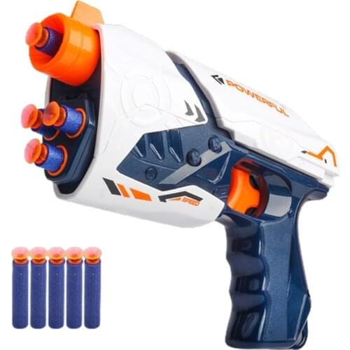Shooting Guns Toy Foam Blaster Realistic Battle Game Supplies Air Powered Rival Round Game Soft EVA-Bullets Boy’s Toy