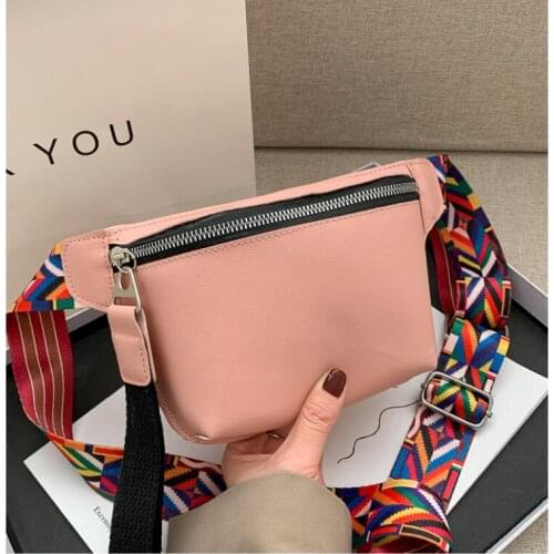 2021 Women Adjustable Belt Waist Packs Chest Bag Zipper Waterproof PU Travel Phone Pouch Fanny Pack