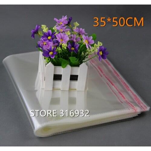 Clear Resealable Cellophane/BOPP/Poly Bags 35*50CM Transparent Opp Bag Packing Plastic Bags Self Adhesive Seal 35*50 CM