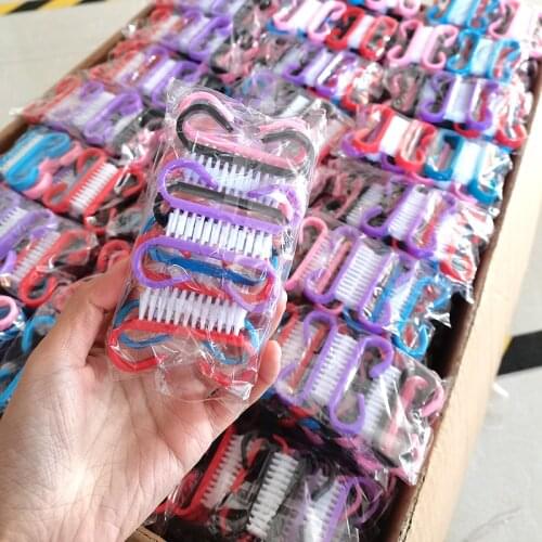 100Pcs/lot Nail Brush Clean Tool Manicure Pedicure Remove Dust Art Brush Soft Acrylic Makeup Cleaning Hand Nail Brush Care Tool