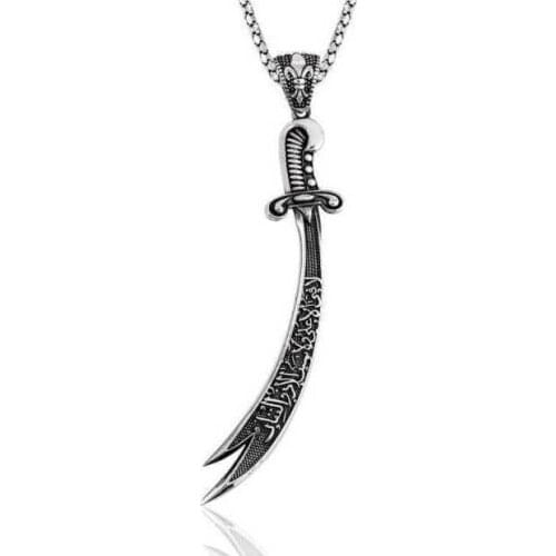 Tevuli 925 Sterling Silver Zulfiqar Sword Necklace