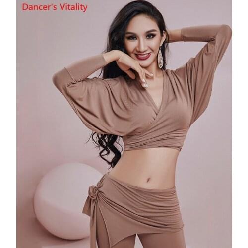 Belly Dance Top Or Pants Loose Shirt Long Sleeve Trousers Practice Clothes Oriental Dancewear Performance Clothing Female