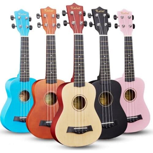 21 Inch Basswood Ukulele Acoustic Mini Guitar Musical Instrument for Beginner Kid Starter Musical Educational Children Gift
